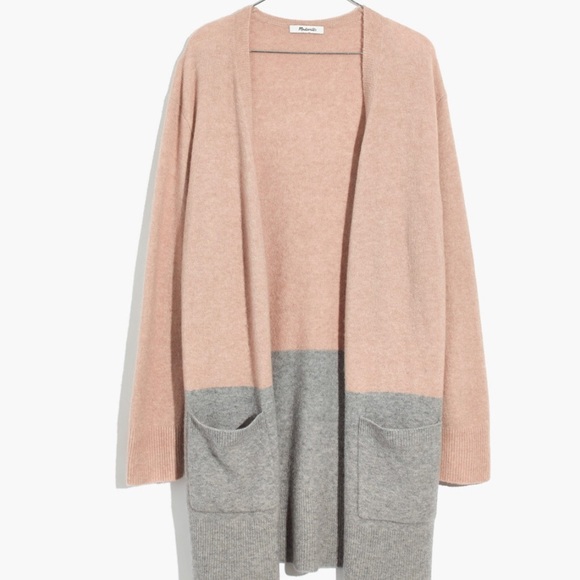 colorblock cardigan sweater